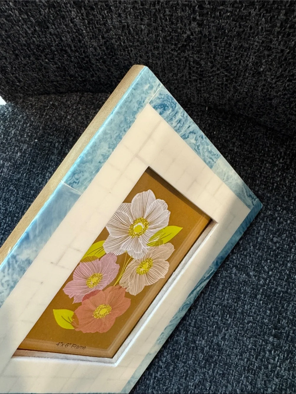 Blue & White 4x6 Decorative Photo Frame - NWT